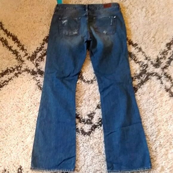 Woman's Laguna B Bootcut Low Rise Jeans sz 1 Reg. 100%Cotton - Picture 2 of 9